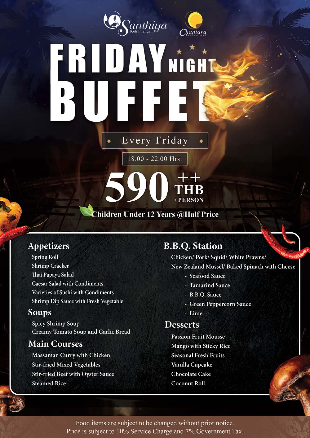 FRIDAY NIGHT BUFFET (TEMPORARILY CLOSED) | Santhiya Resorts & Spas